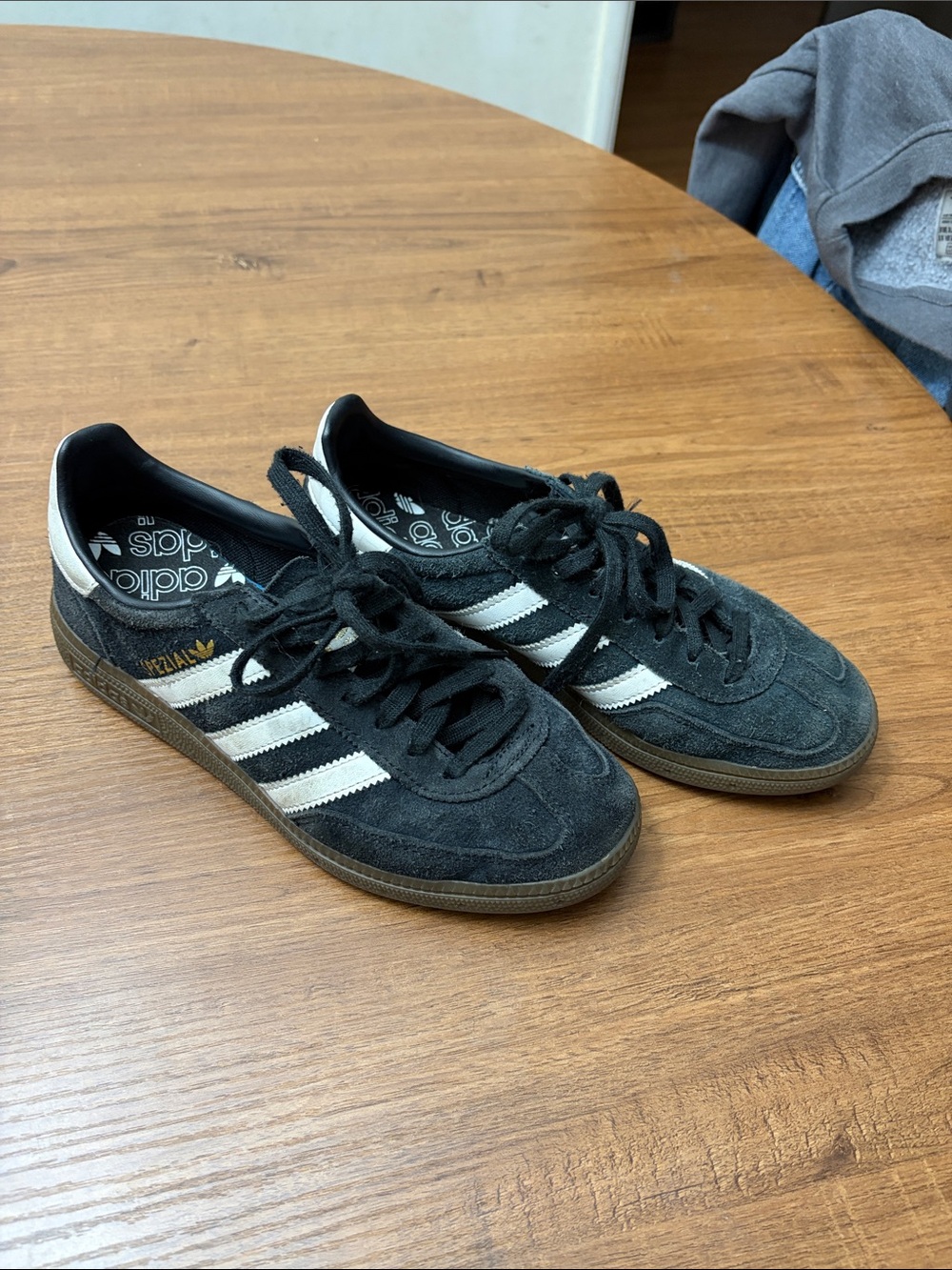 adidas Black & White Suede Low-Top Sneakers
